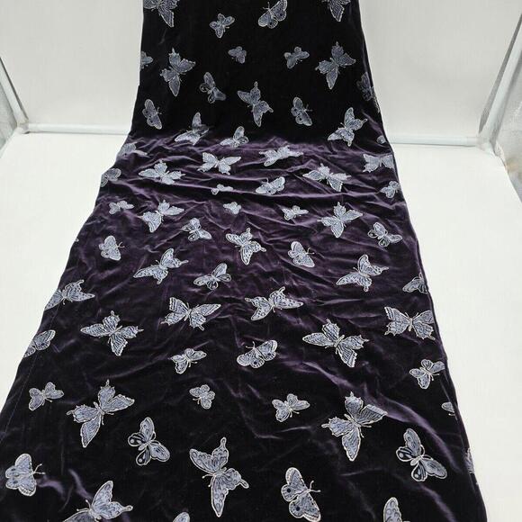 Laurel Whimsy Goth Fairy Bodycon Y2K Butterfly Velvet Burnout Women Midi Dress S - Picture 10 of 12